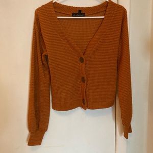 Knit orange long sleeve